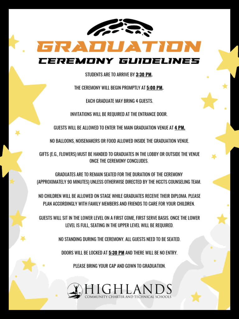 Graduation Ceremony Guidelines 2023 | PDF