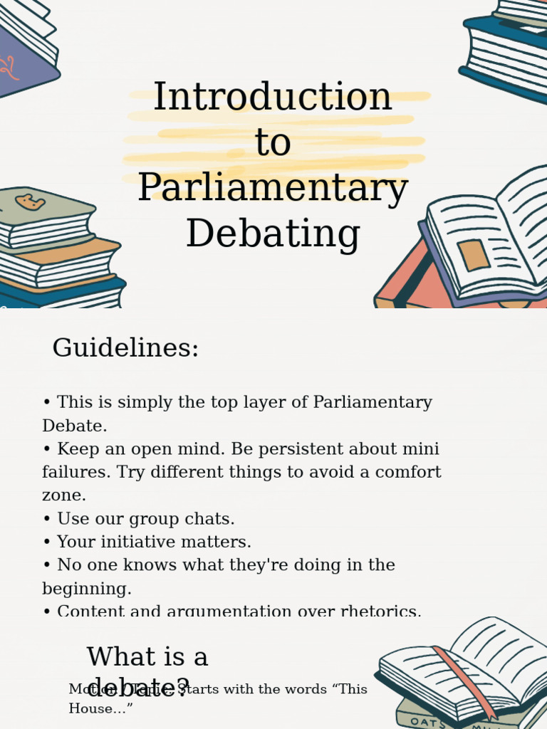 Guide to Parliamentary Debating Basics | PDF | Argument