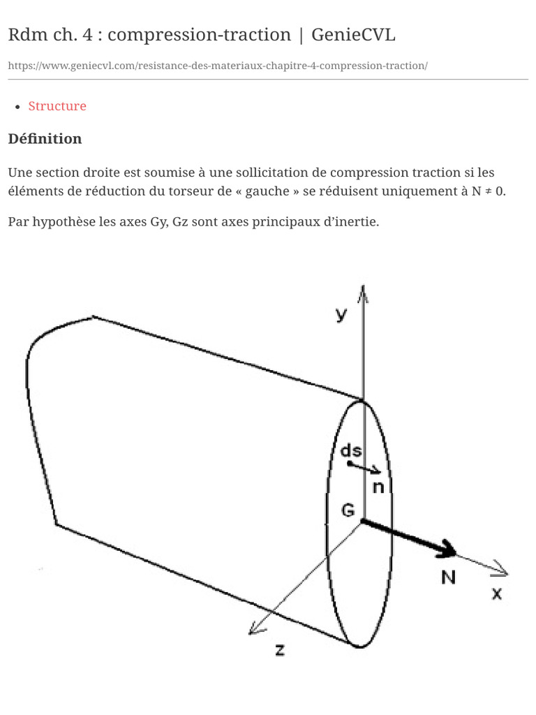 Compression-Traction en Mécanique des Matériaux | PDF | Résistance des ...