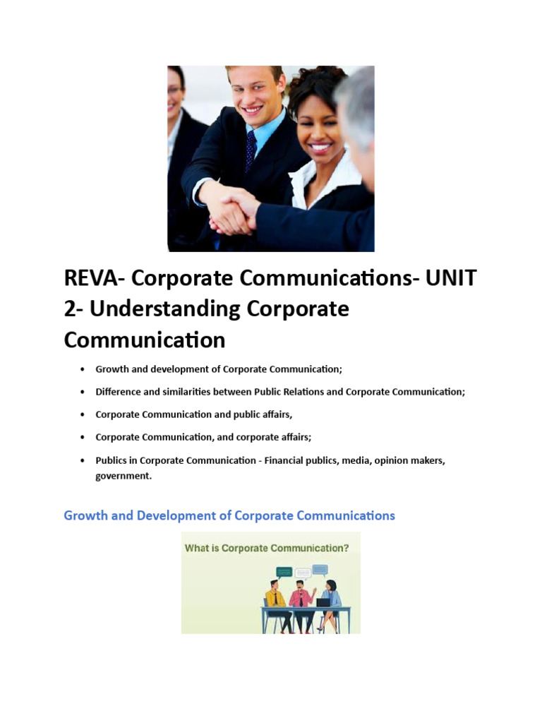 Corporate Communications - Understanding Corporate Communication | PDF ...