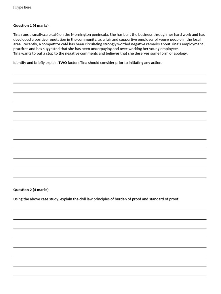 U3 OC2 SAC2 2018 PDF Burden Of Proof Law Judiciaries