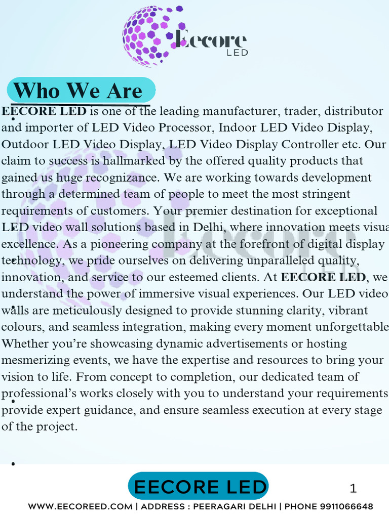 Premier LED Video Wall Solutions | PDF | Pixel | Video