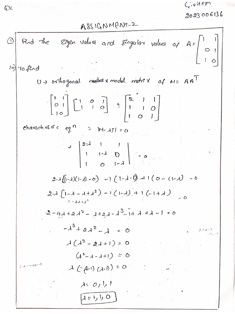 Linear Ass 2 | PDF
