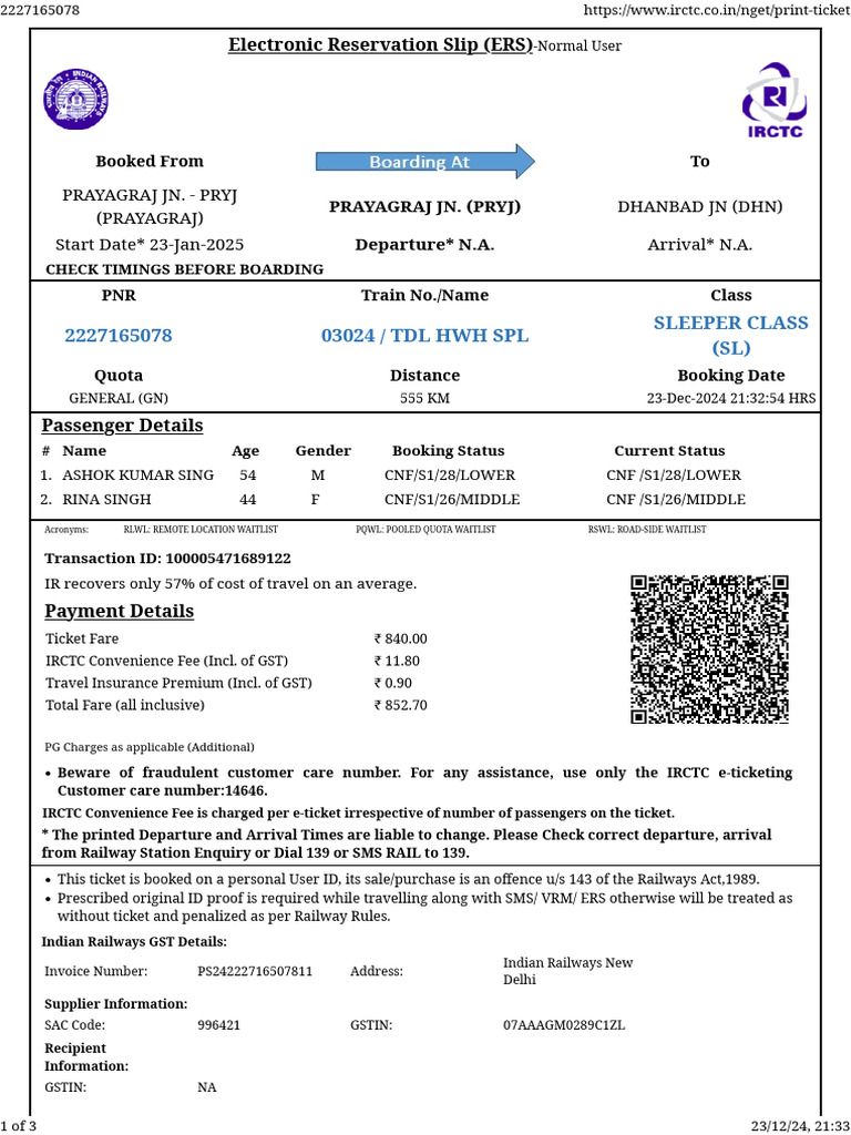 Returning_Ticket | PDF | Identity Document | Payments