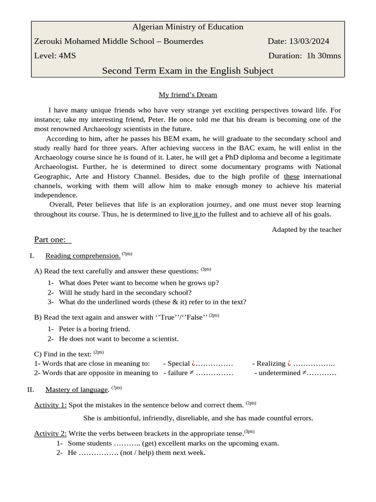 Al Messa English - 2nd Form ( All Sections)
