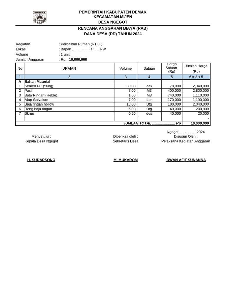 Rab RTLH Ngegot | PDF