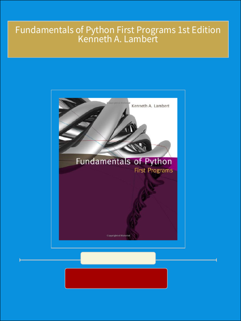 Download Fundamentals of Python First Programs 1st Edition Kenneth A ...
