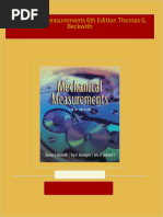 Mechanical Measurements 6th Edition Thomas G. Beckwith download pdf