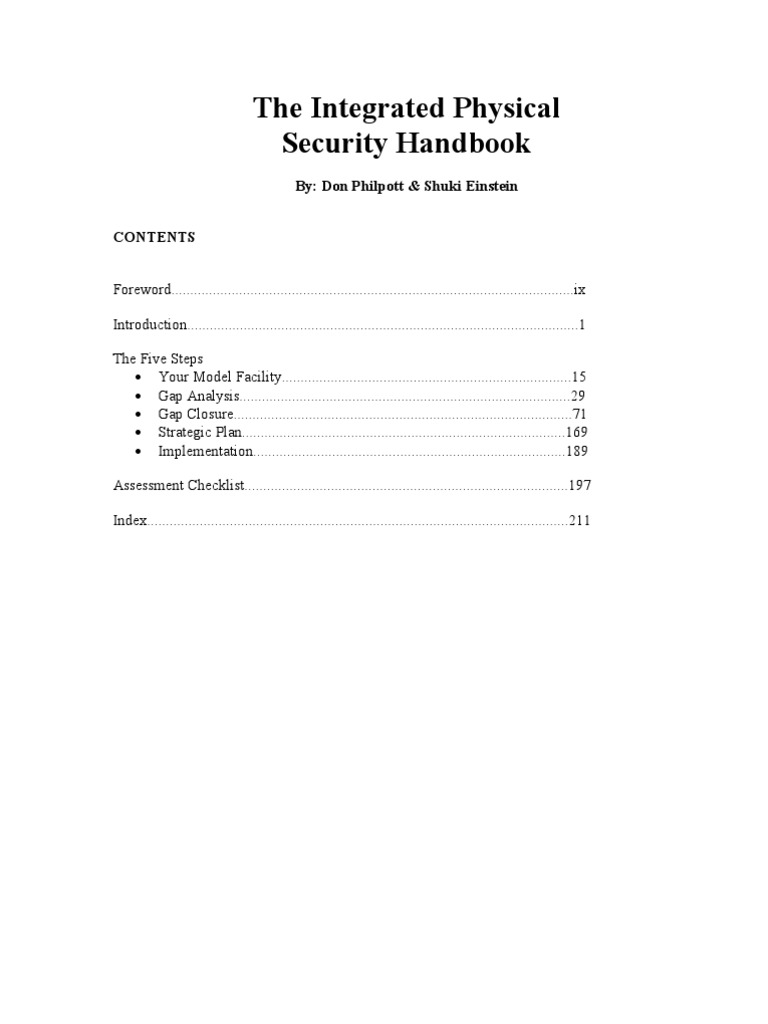 Integrated Physical Security Planning Guide | PDF | Threat (Computer ...