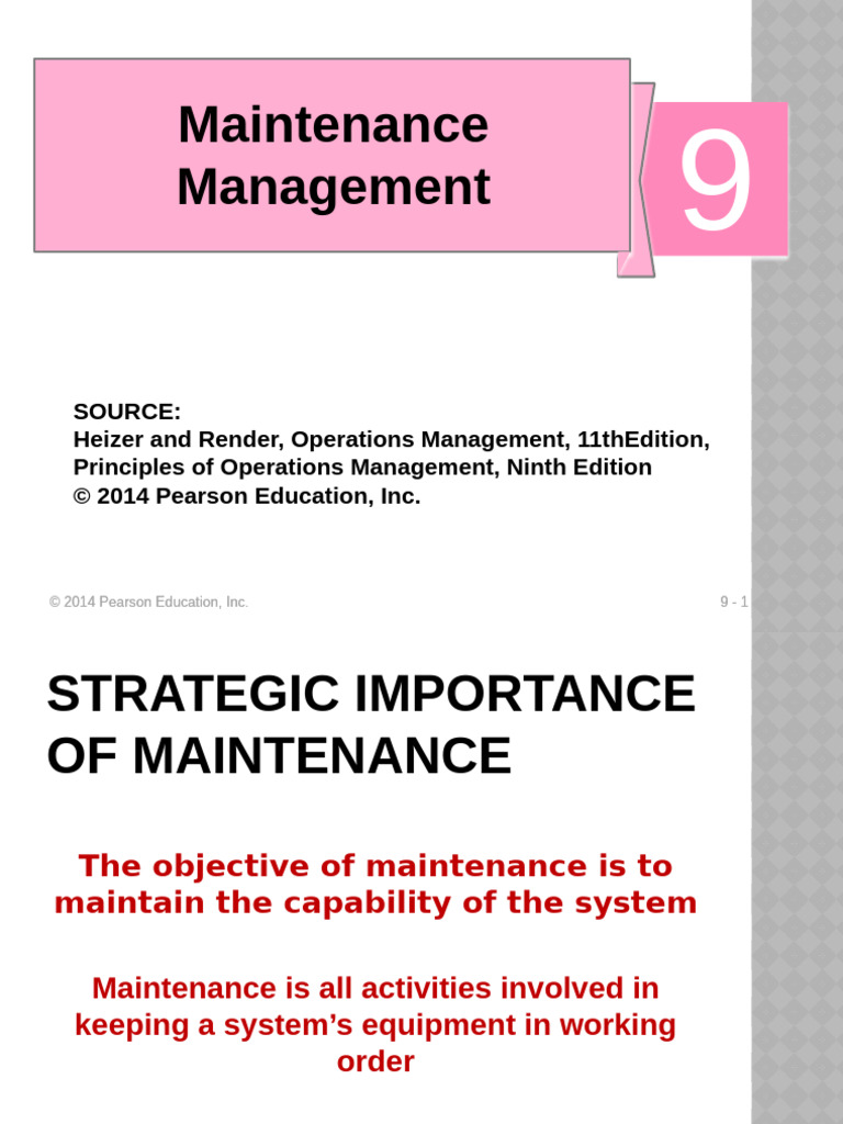 Maintenance Management Strategies | PDF | Business | Economies