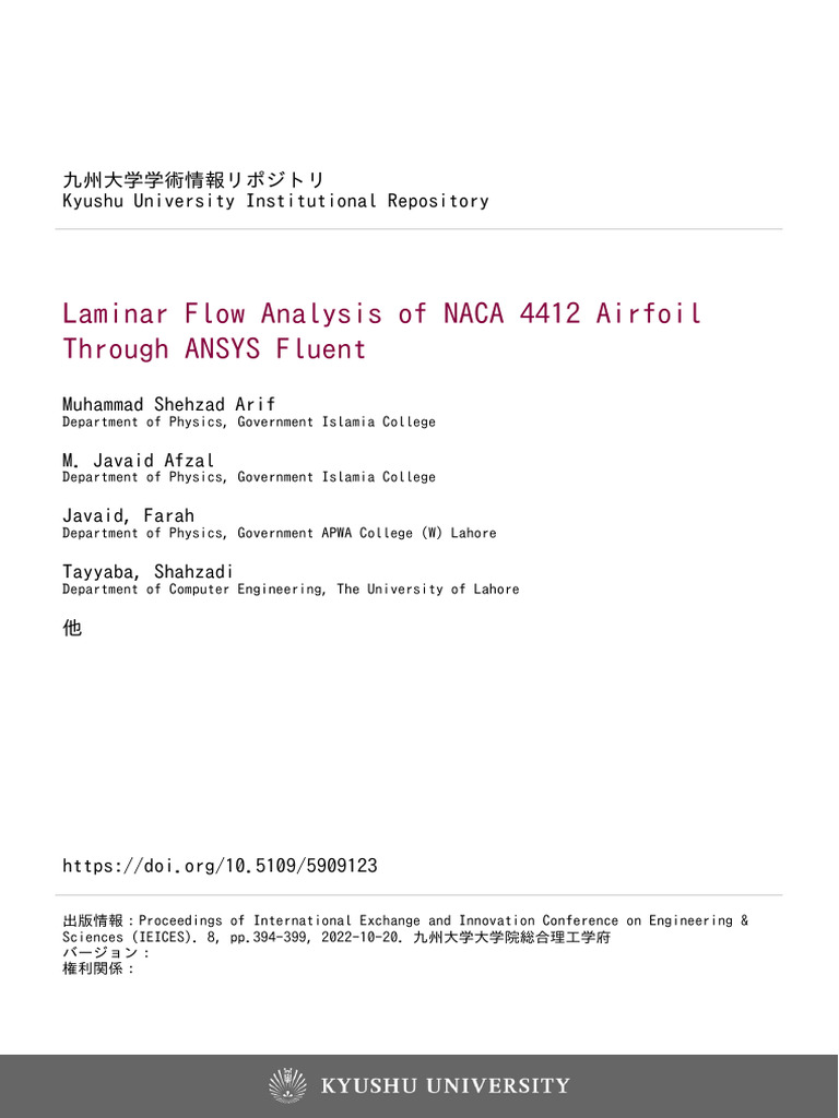 NACA 4412 Airfoil Flow Analysis | PDF | Lift (Force) | Drag (Physics)