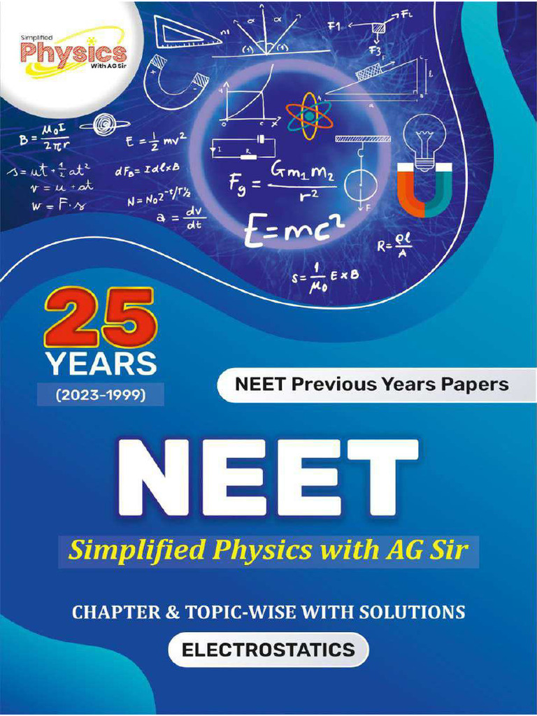 NEET Electrostatics PYQs Analysis | PDF | Electric Field | Dipole