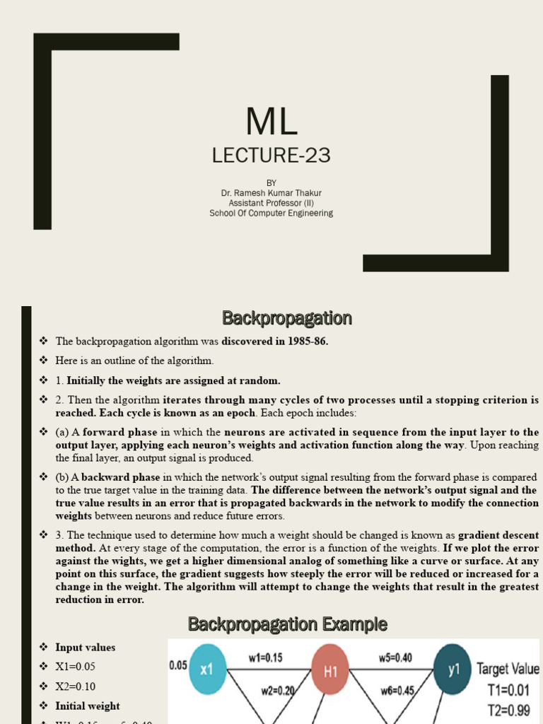 ML_Lec-23 | PDF | Computational Science | Artificial Intelligence