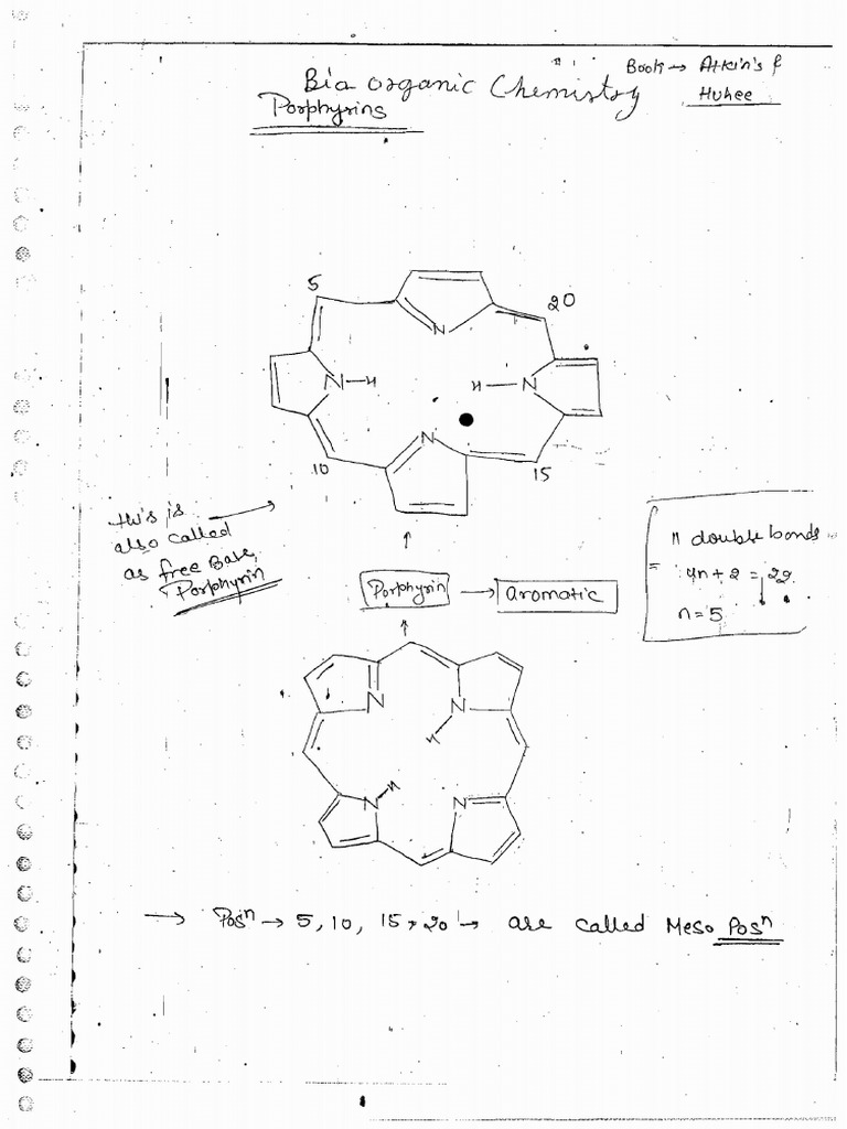 Bio Inorganic Chemistry Handwritten Notes - ChemContent | PDF
