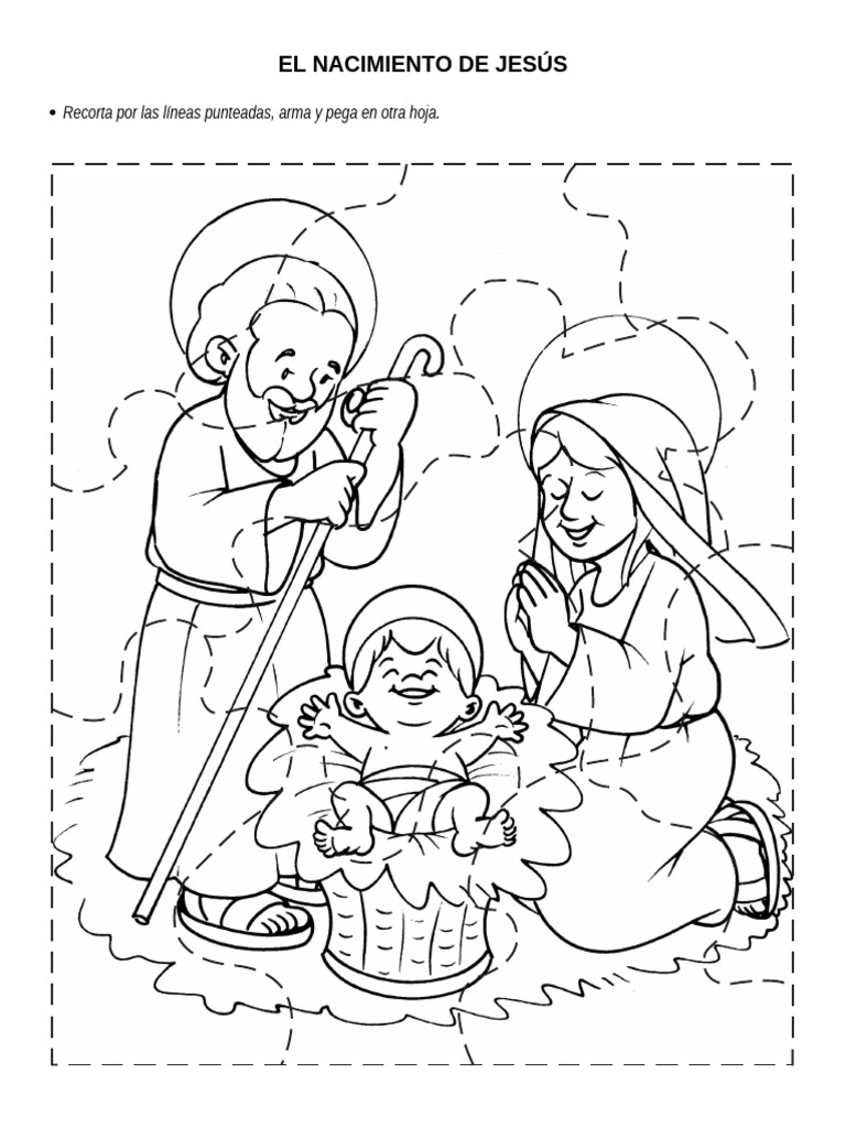 Nacimiento de Jesús Escenas para Recortar PDF