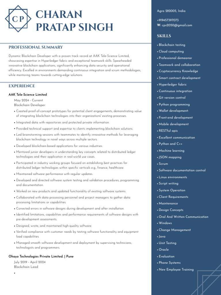 Dynamic Blockchain Developer Profile | PDF | Computer Security | Security