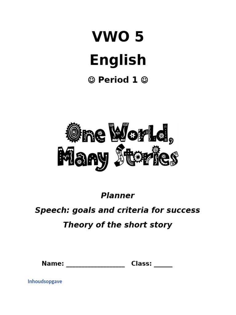 English reader 2024 2025 period 1 v5 pdf plot narrative narration