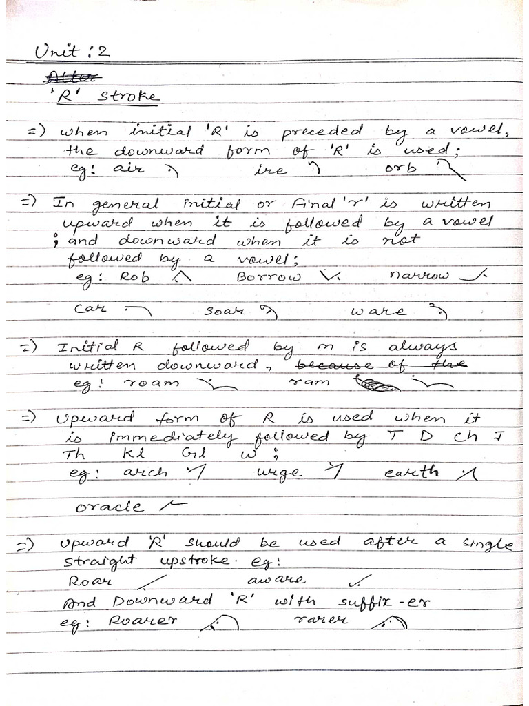 Stenographer Unit 2 R Stroke | PDF