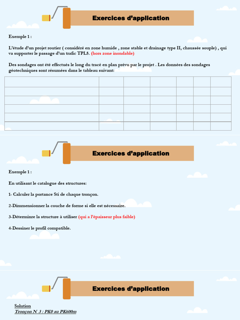 Exercices d'application géotechnique | PDF