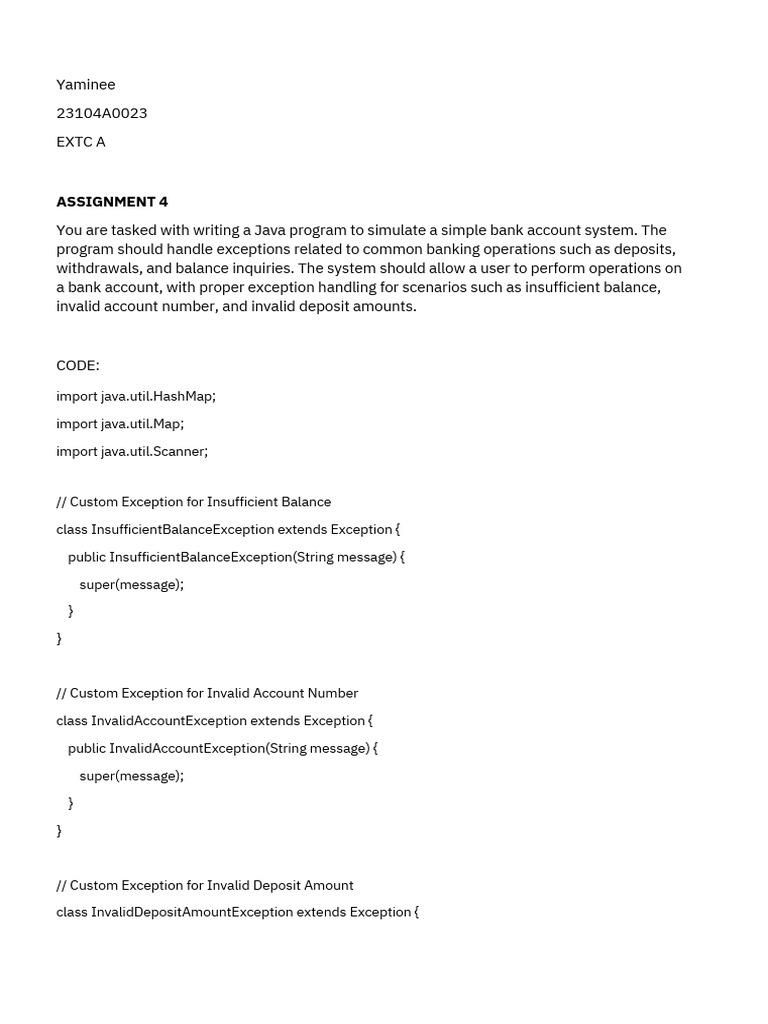 Java Bank Account System Simulation | PDF | Computer Engineering | Software