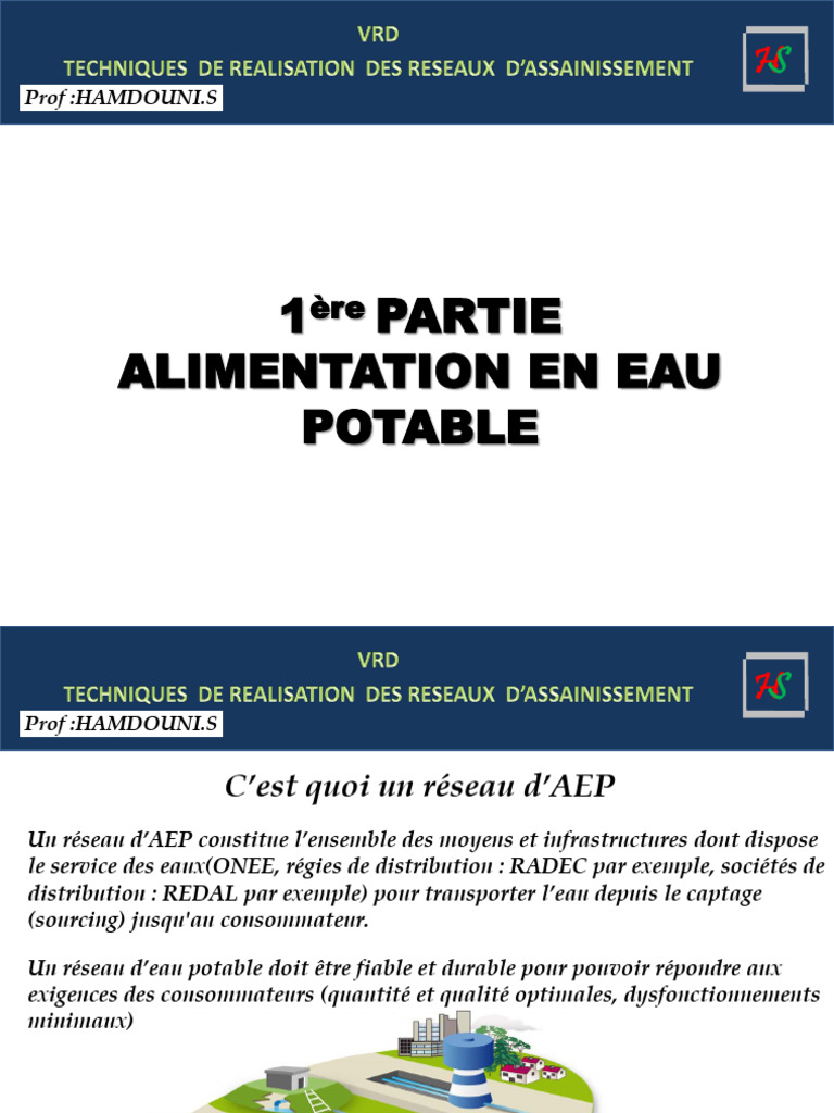 Alimentation en Eau Potable et VRD | PDF | Lac de barrage | Eau