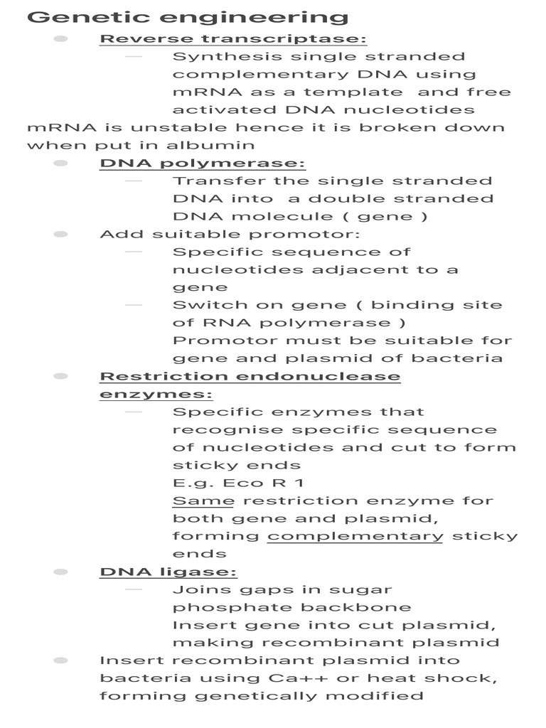 Genetic Engineering Techniques Overview | PDF | Gene | Dna