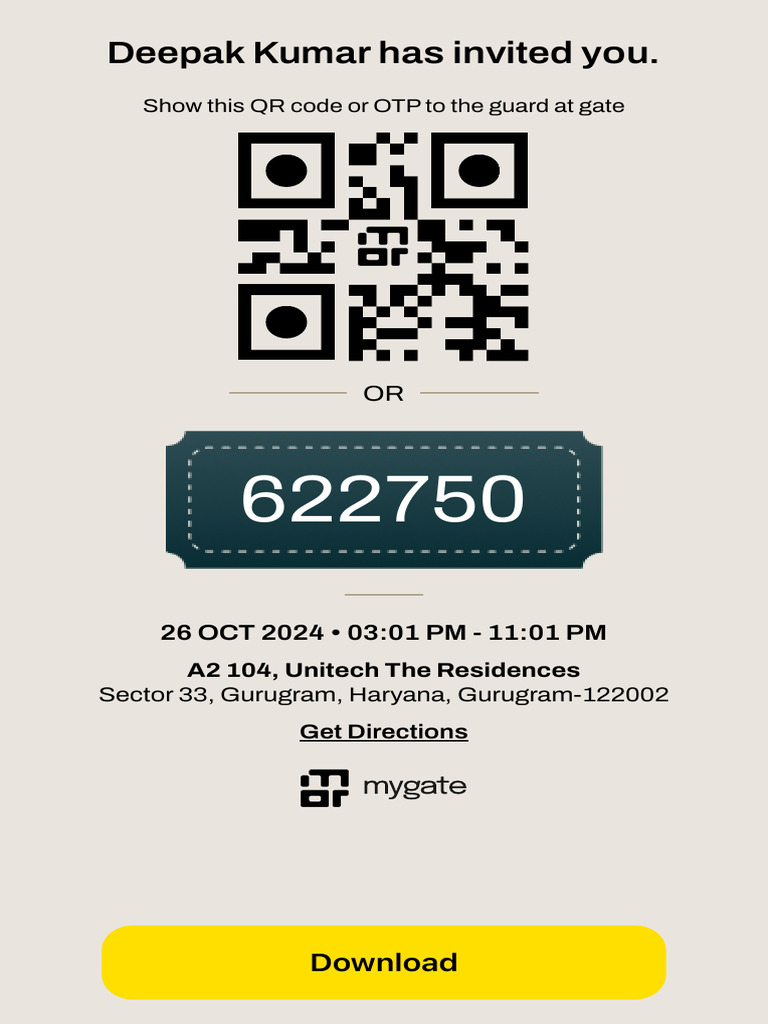 MyGate Invite | PDF