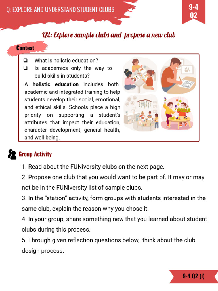 Holistic Education Through Student Clubs | PDF | Cognition | Learning
