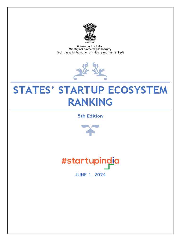 2024 State Startup Ecosystem Ranking | PDF | Business