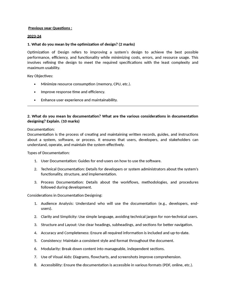 Design Optimization and Documentation Guide | PDF | Class (Computer ...