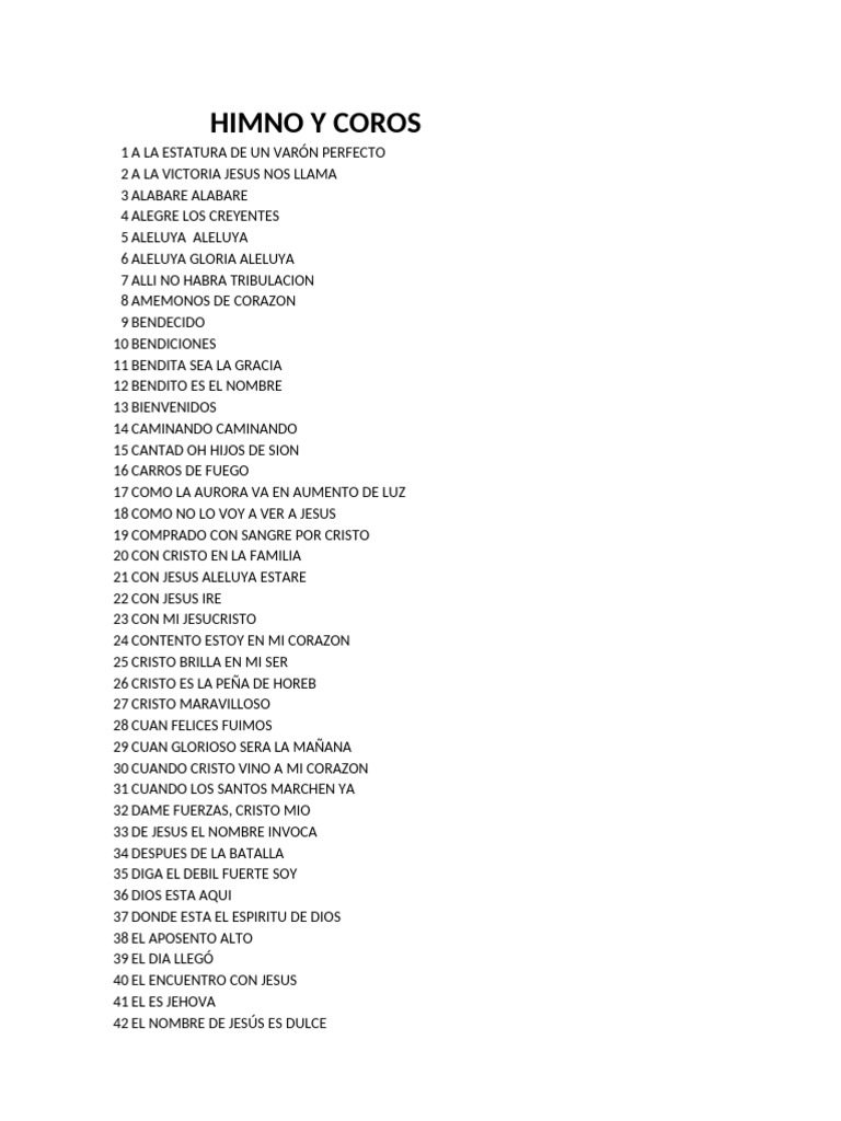 Himnos y Coros Cristianos Variados | PDF | Cristo (título) | Jesús