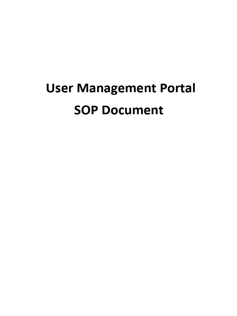 UMP User Management Process Overview | PDF | Security Technology ...