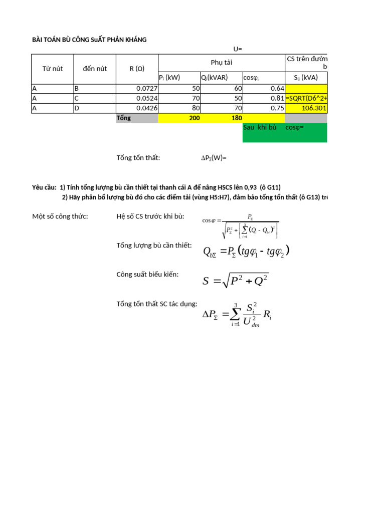 Bai Tap Excel - de | PDF