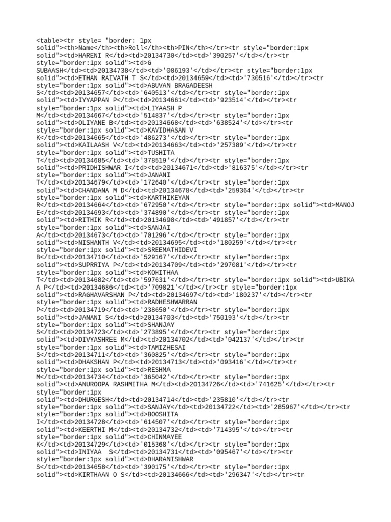 Student List 10 56809 | PDF