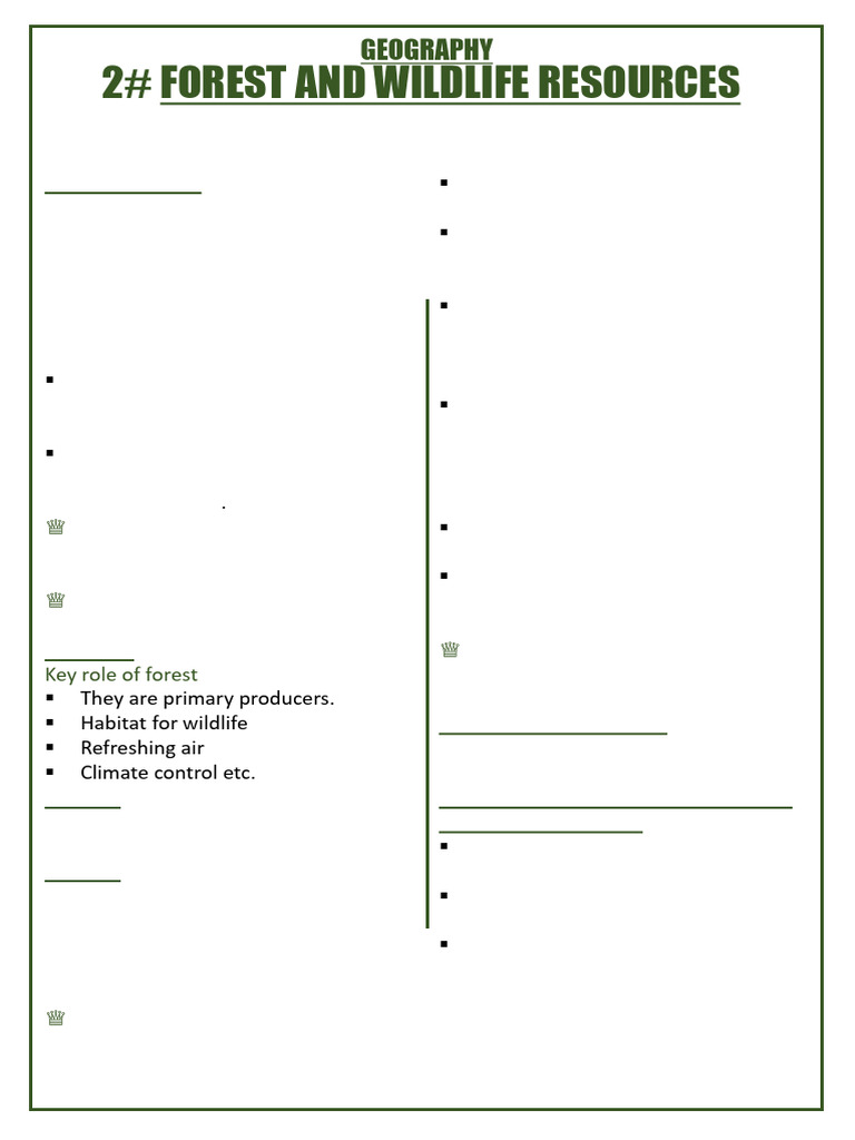 2# Forest and Wildlife Resources | PDF | Biodiversity | Natural Environment