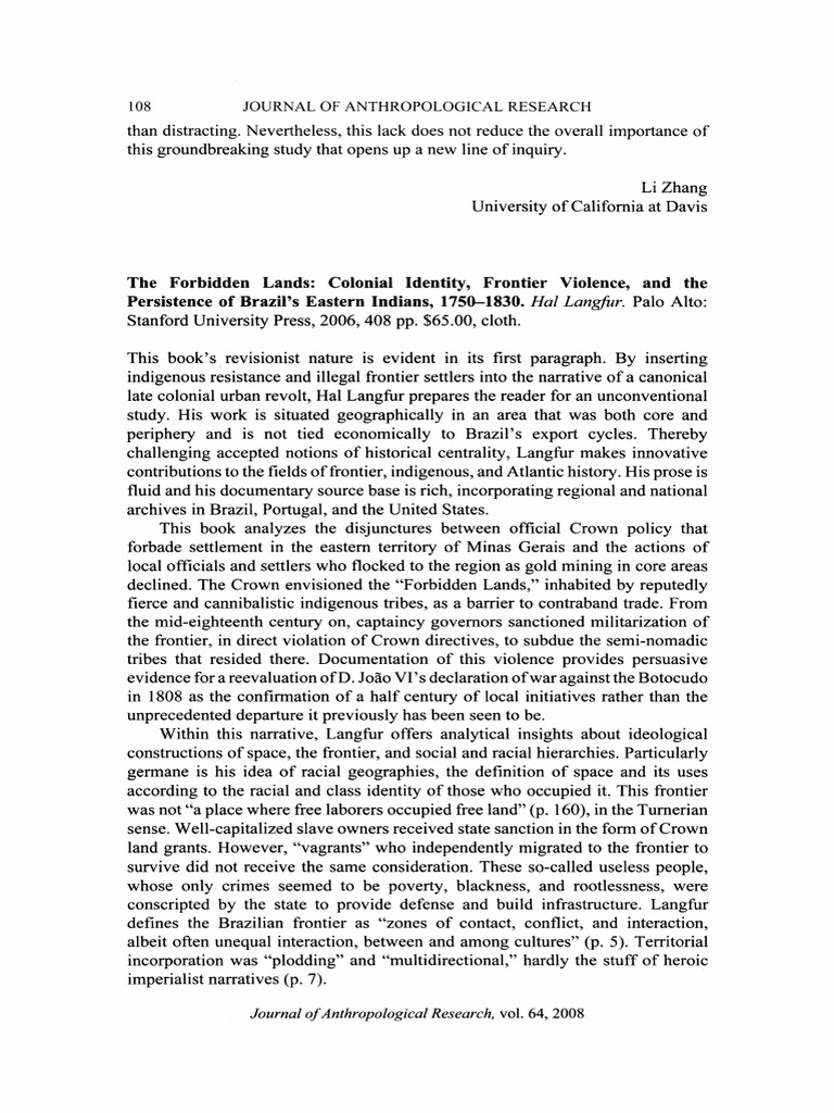 Colonial Identity and Indigenous Resistance | PDF | Violence | Brazil