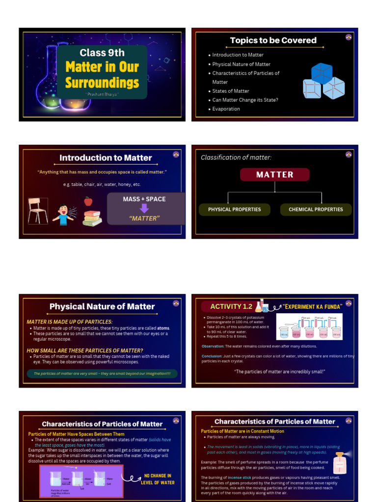 Understanding Matter and Its States | PDF | Evaporation | Gases