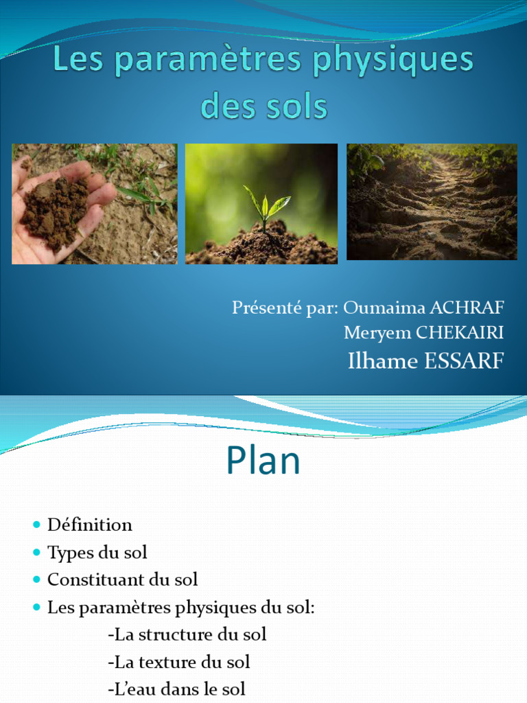 Types et caractéristiques des sols | PDF | Sol (pédologie) | Porosité