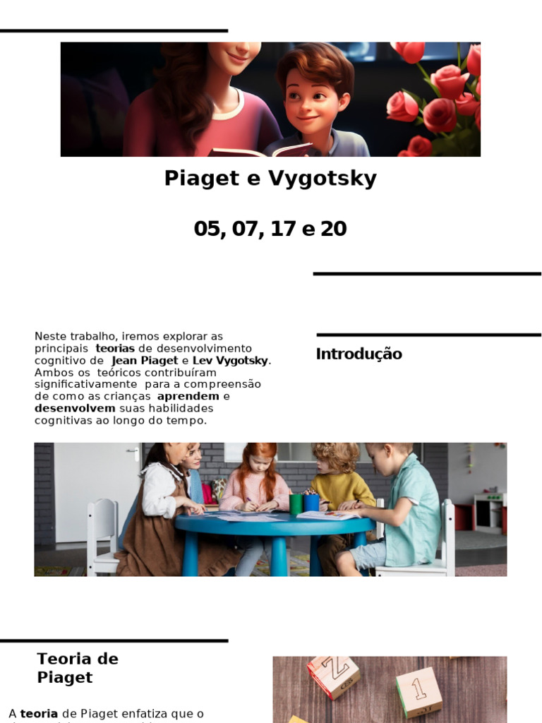 Teorias de Piaget e Vygotsky sobre Aprendizagem | PDF