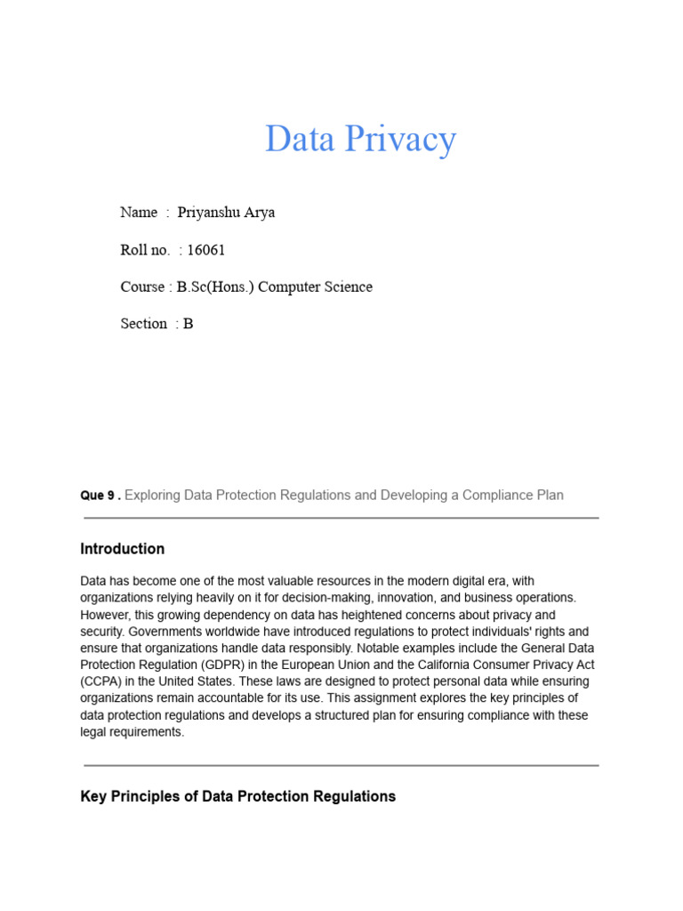 Priyanshu_que9 | PDF | Regulatory Compliance | Computer Security