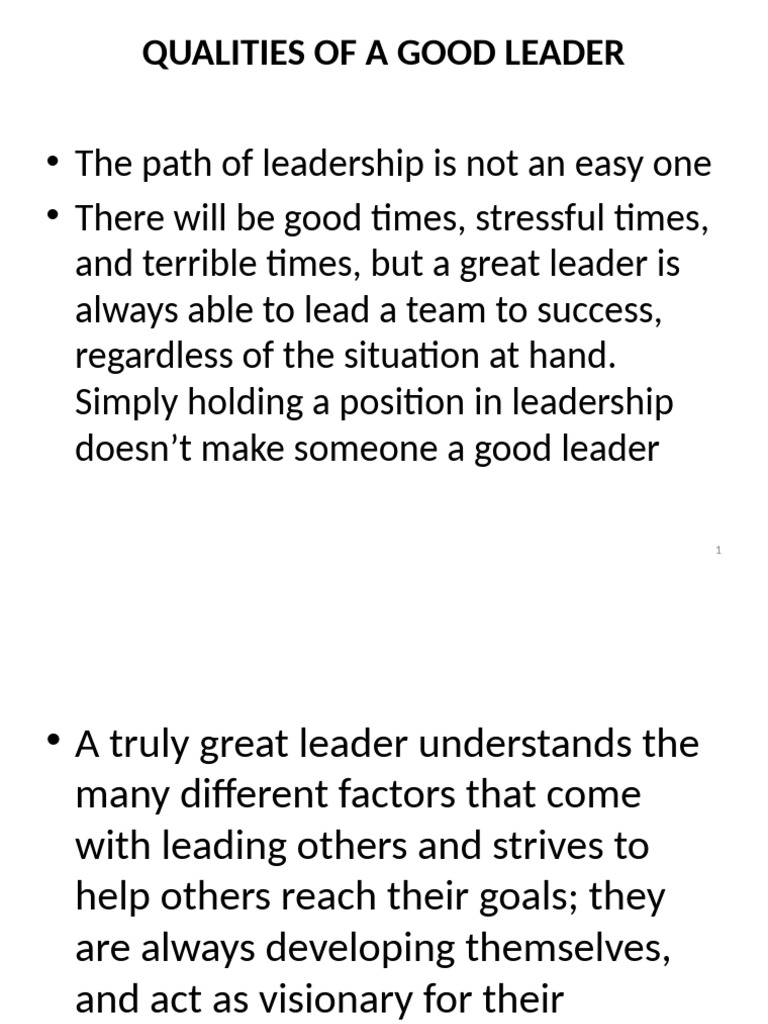 Essential Qualities of Great Leaders | PDF | Leadership | Creativity