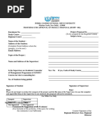 IGNOU Project Proposal Approval Form | PDF | Career & Growth