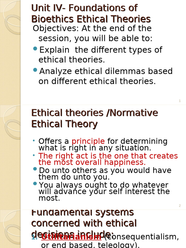 Ethico-Legal Graduate Unit 4 | PDF | Utilitarianism | Applied Philosophy