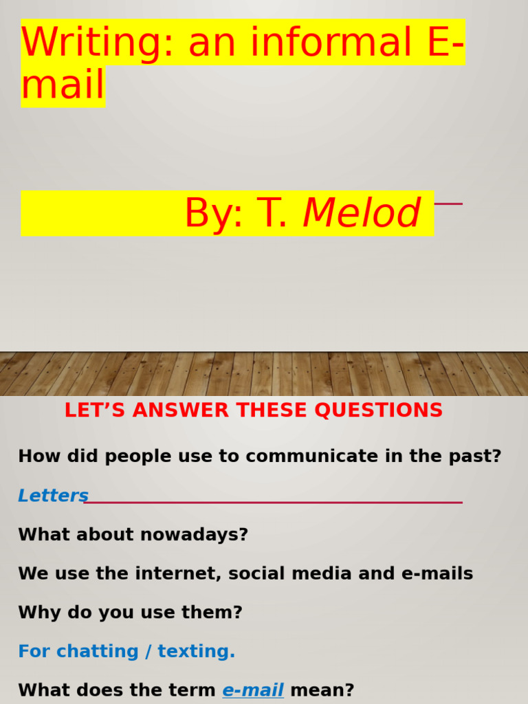 How to Write Informal Emails | PDF