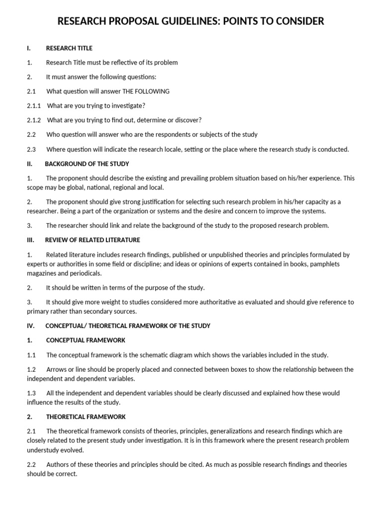 Guidelines For Research Proposal | PDF | Statistics | Sampling (Statistics)