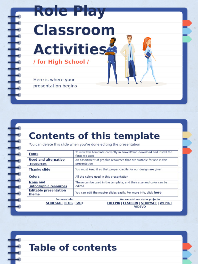Role Play Classroom Activities for High School by Slidesgo | PDF ...