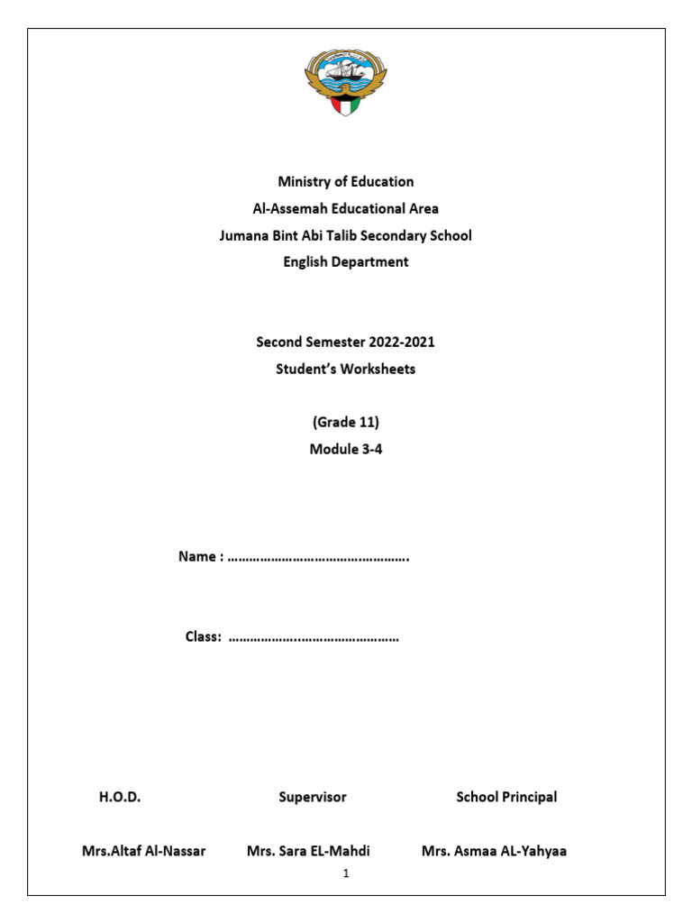Grade 11 English Worksheets: Modules 3-4 | PDF | Syntax | Linguistics