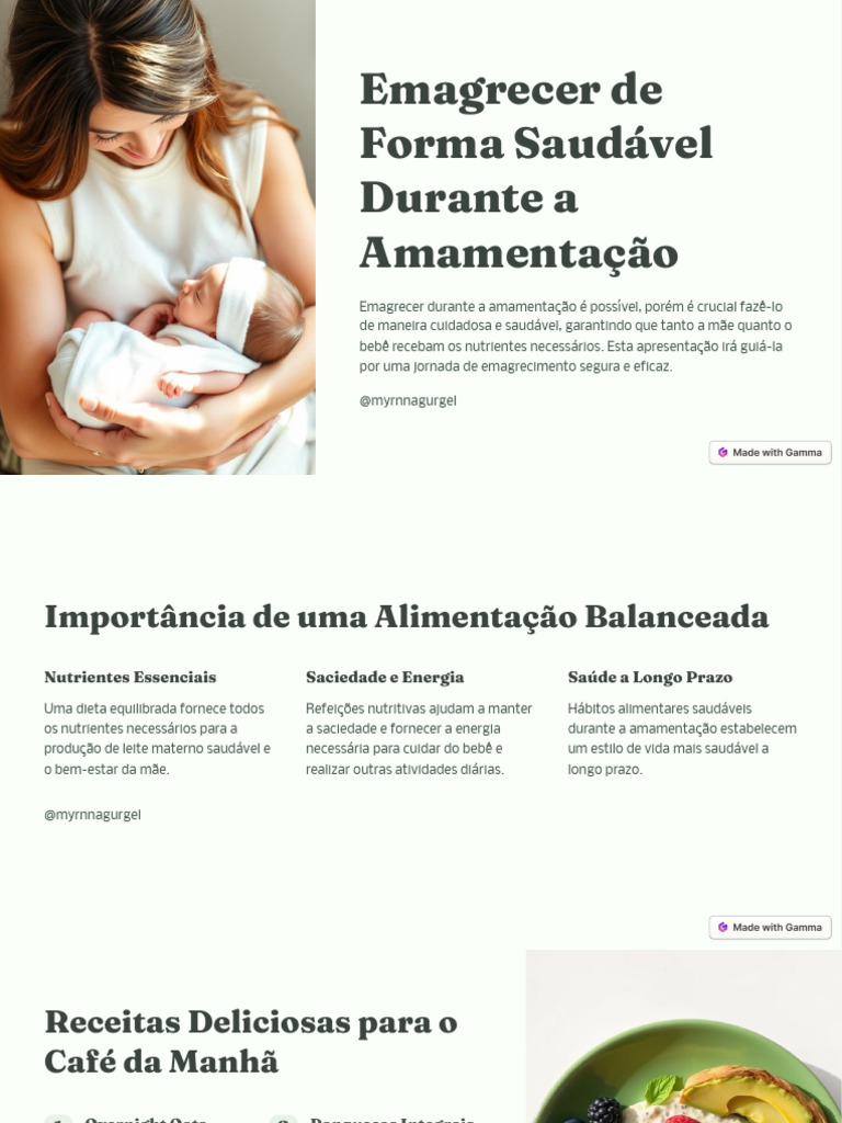 Emagrecer de Forma Saudavel Durante A Amamentacao Myrnna Gurgel | PDF ...