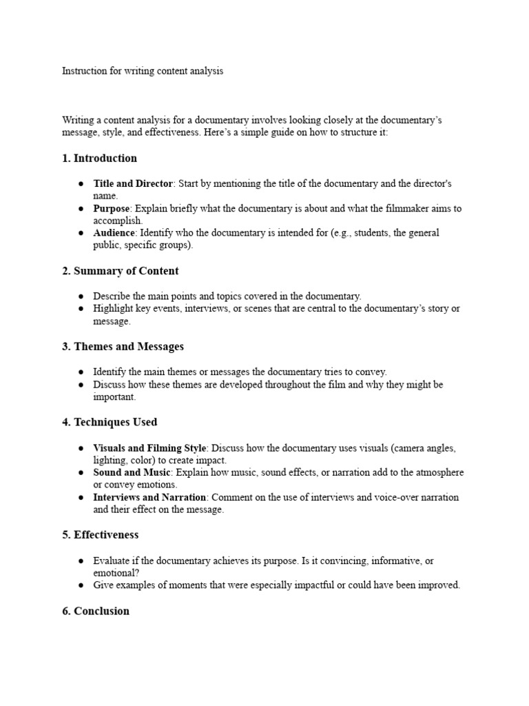 Guide to Writing Documentary Analysis | PDF