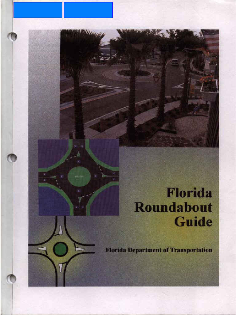 Florida Roundabout Design Guide | PDF | Traffic | Intersection (Road)